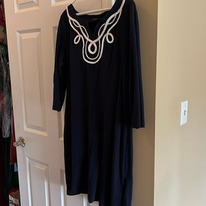 TALBOTS navy blue shift dress Size XL